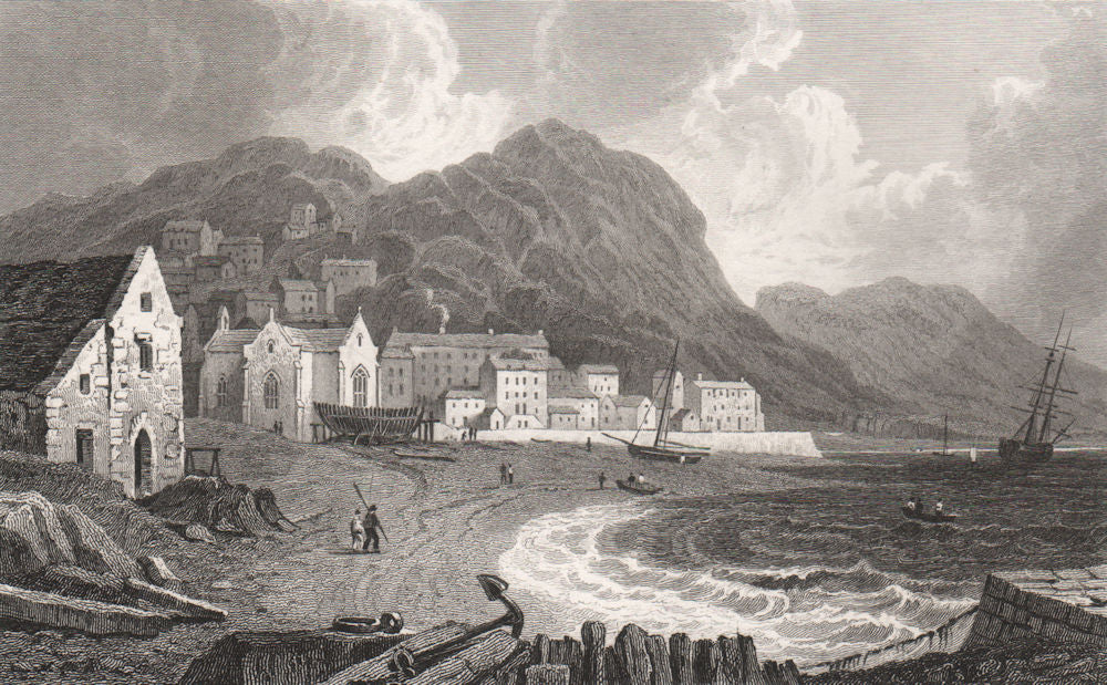 Abermaw, or Barmouth, Merionethshire, Wales, by Henry Gastineau. Snowdonia 1835